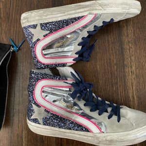 Golden Goose Slides Glitter Pink Size 7